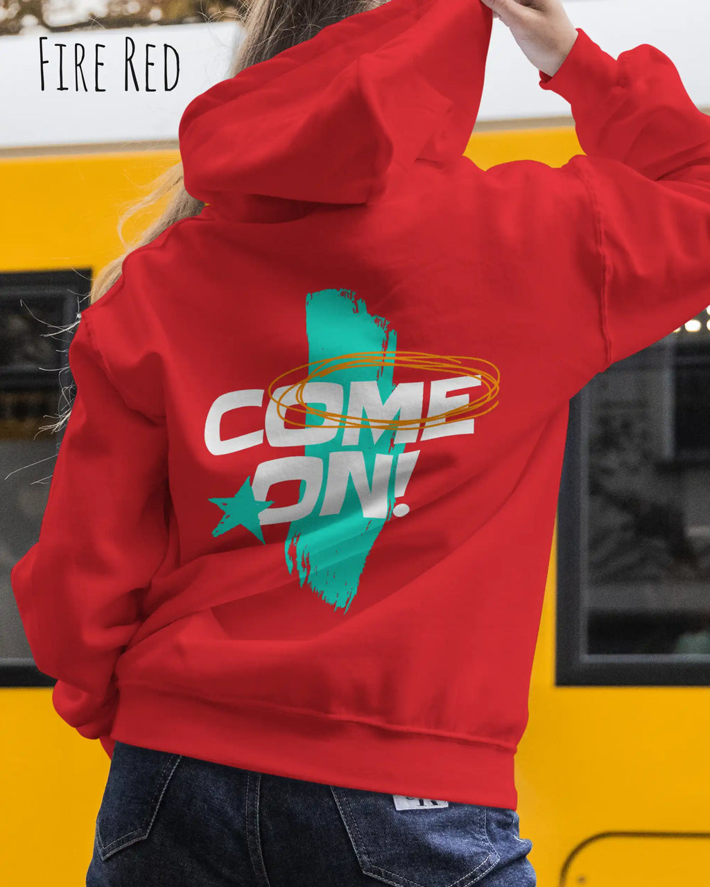 Oversized Design-Hoodie – Unisex – COME ON – Premium Baumwollmischung