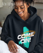 Oversized Design-Hoodie – Unisex – COME ON – Premium Baumwollmischung