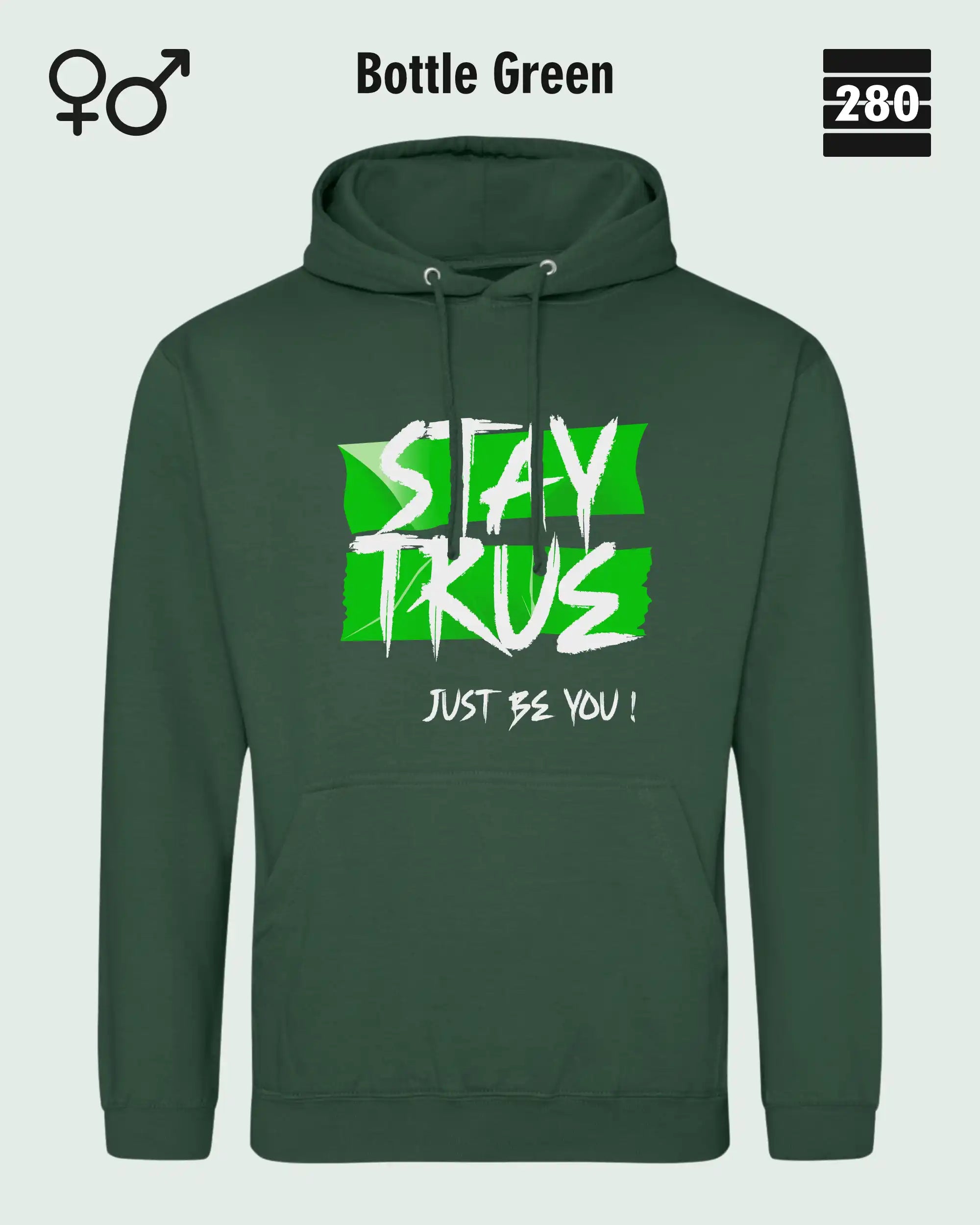 Design‑Hoodie – Unisex – STAY TRUE – Weiche Baumwollmischung
