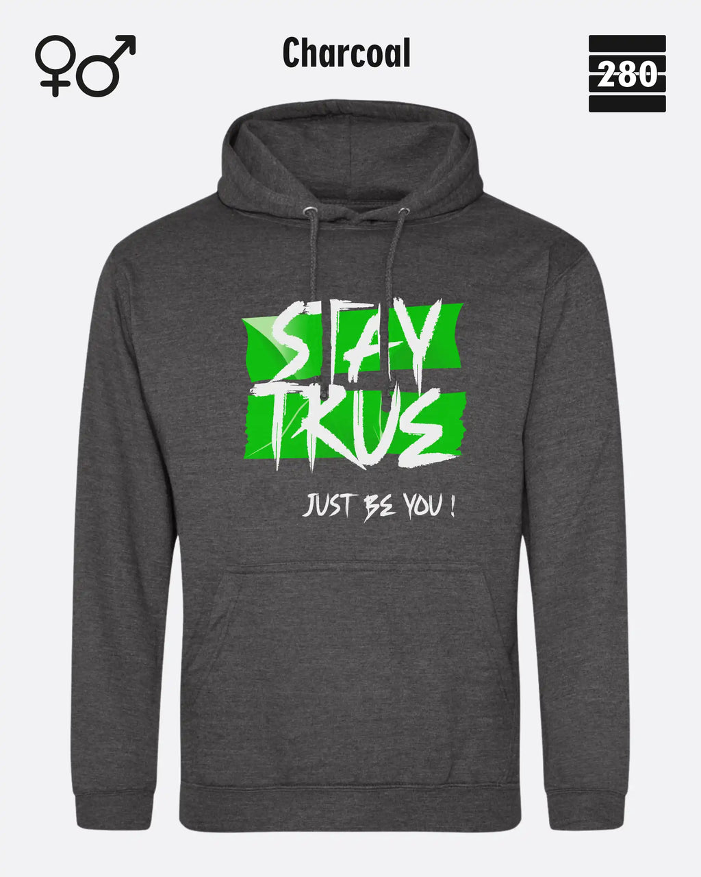 Design‑Hoodie – Unisex – STAY TRUE – Weiche Baumwollmischung