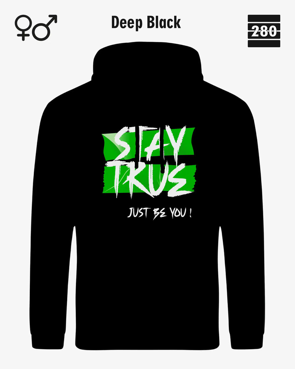 Design‑Hoodie – Unisex – STAY TRUE – Weiche Baumwollmischung