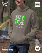 Design‑Hoodie – Unisex – STAY TRUE – Weiche Baumwollmischung