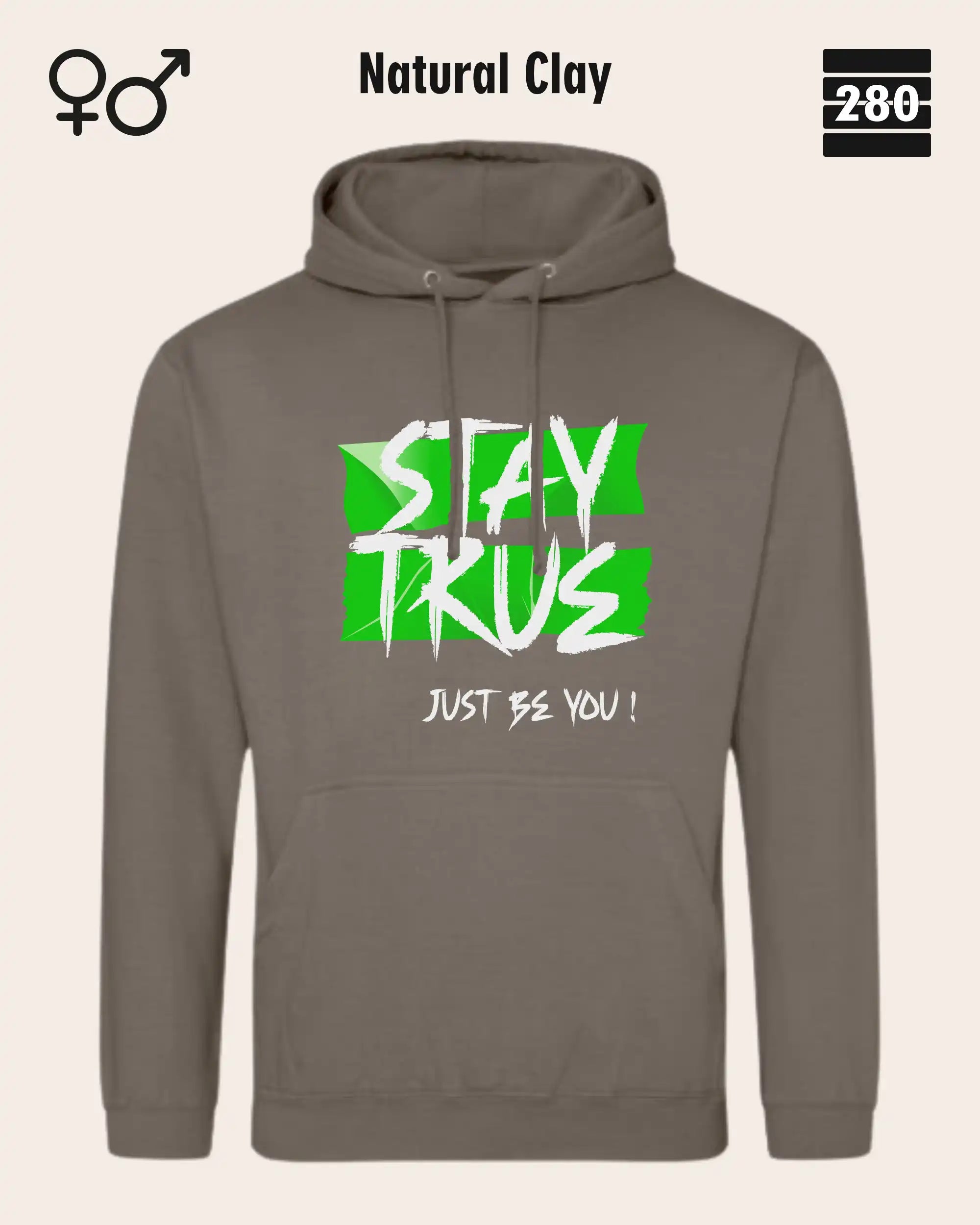 Design‑Hoodie – Unisex – STAY TRUE – Weiche Baumwollmischung