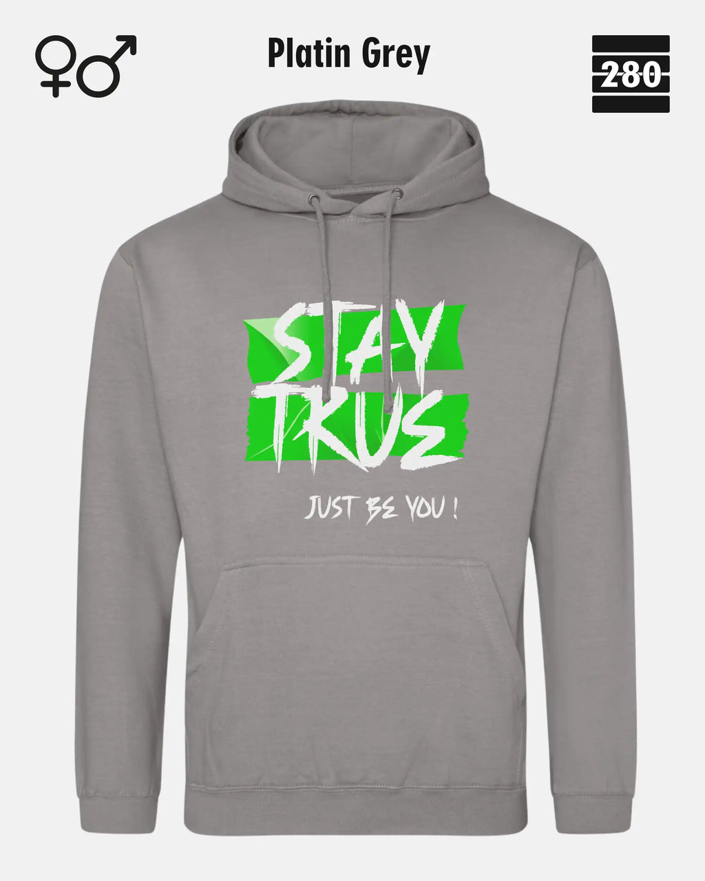 Design‑Hoodie – Unisex – STAY TRUE – Weiche Baumwollmischung