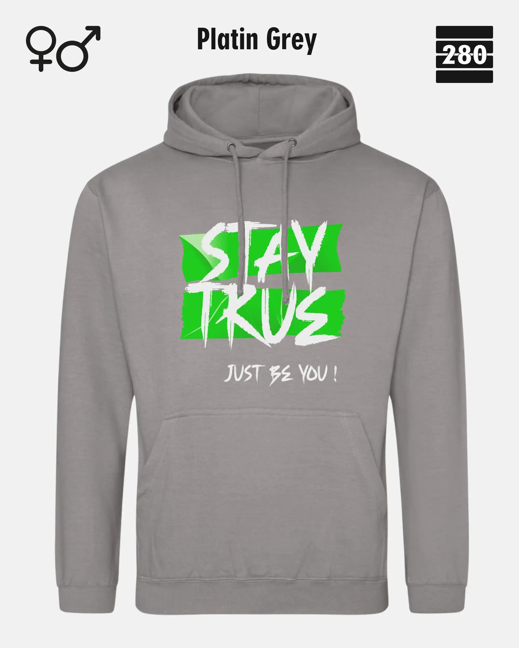Design‑Hoodie – Unisex – STAY TRUE – Weiche Baumwollmischung