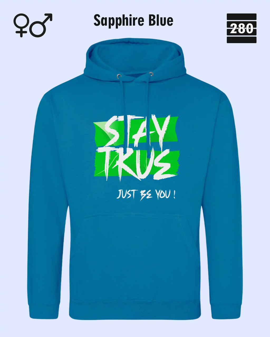 Design‑Hoodie – Unisex – STAY TRUE – Weiche Baumwollmischung