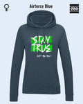 Damen Design‑Hoodie – Feminine Fit – STAY TRUE – Weiche Baumwollmischung