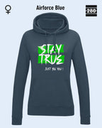 Damen Design‑Hoodie – Feminine Fit – STAY TRUE – Weiche Baumwollmischung
