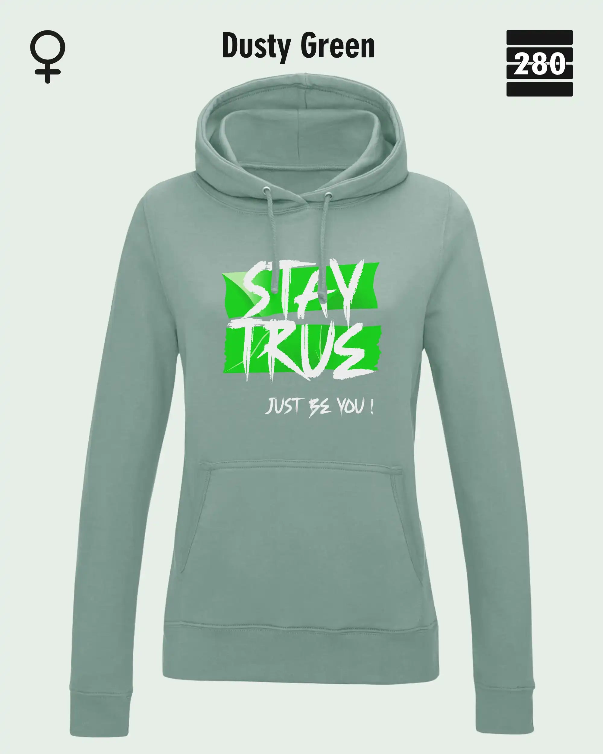 Damen Design‑Hoodie – Feminine Fit – STAY TRUE – Weiche Baumwollmischung