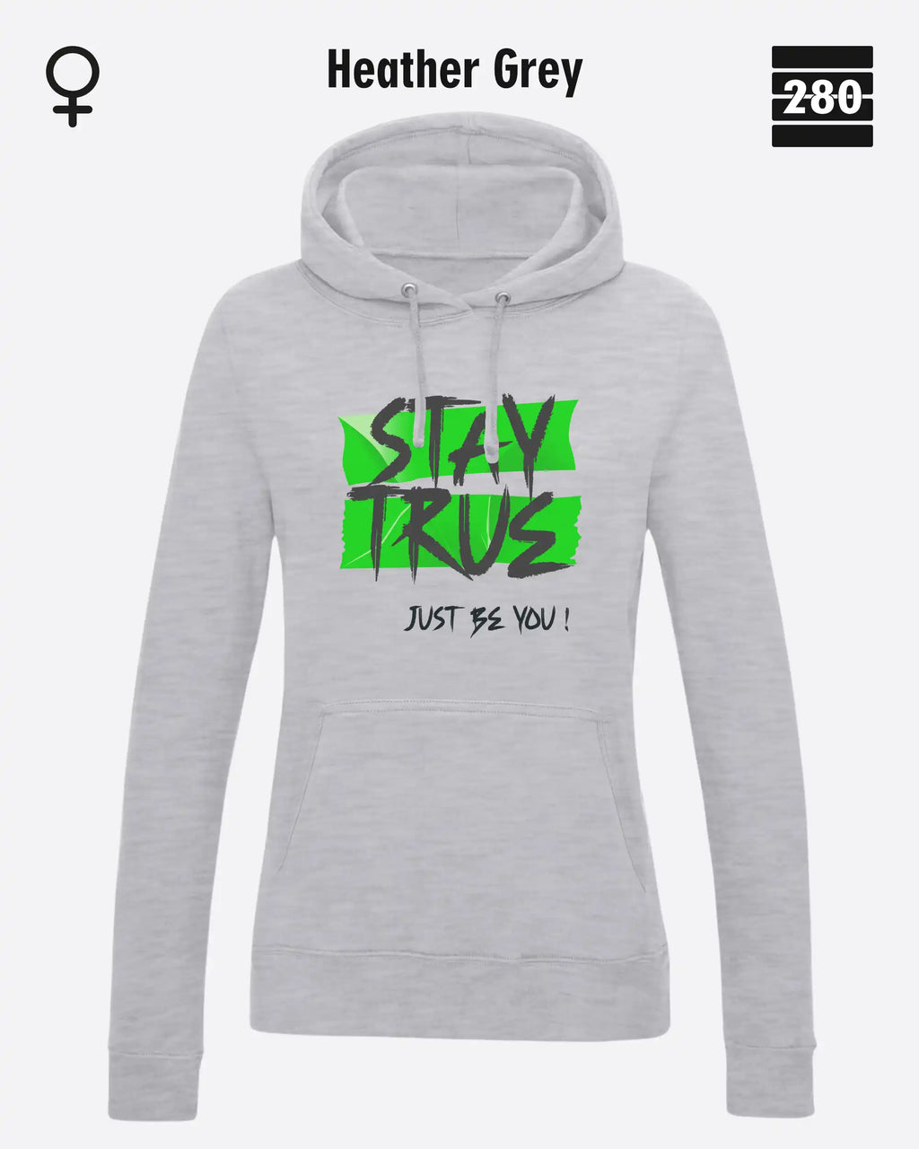 Damen Design‑Hoodie – Feminine Fit – STAY TRUE – Weiche Baumwollmischung