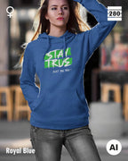 Damen Design‑Hoodie – Feminine Fit – STAY TRUE – Weiche Baumwollmischung