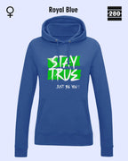 Damen Design‑Hoodie – Feminine Fit – STAY TRUE – Weiche Baumwollmischung