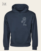das bild zeigt den Organic Luxury Hoodie KEEP IT SIMPLE in der farbe ink.
