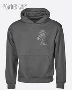 das bild zeigt den Organic Luxury Hoodie KEEP IT SIMPLE in der farbe powder grey.