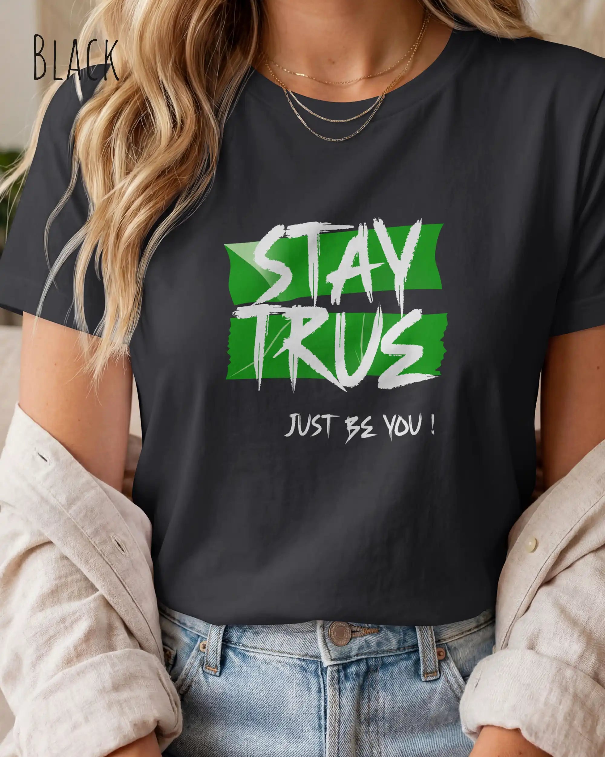 Bio Design-T‑Shirt – Feminine Fit – STAY TRUE – Premium‑Baumwolle