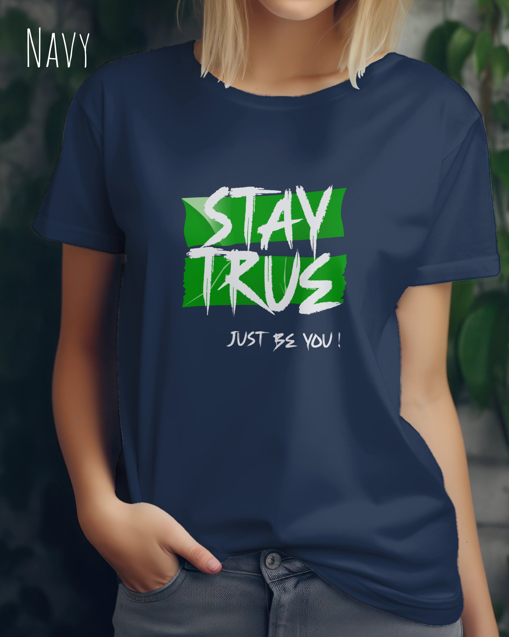 Bio Design-T‑Shirt – Feminine Fit – STAY TRUE – Premium‑Baumwolle