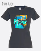 die Abbildung zeigt das design-t-shirt SOL’S Imperial Women 11502 in der farbe dark grey mit dem motivierenden Motiv "keep moving"