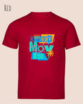 das Bild zeigt das bio design-t-shirt Tee Jays Urban Luxury Tee 1150 in red mit dem motiv keep moving,