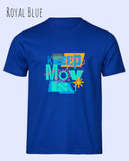 das Bild zeigt das bio design-t-shirt Tee Jays Urban Luxury Tee 1150 in royal blue mit dem motiv keep moving,