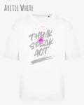 Heavyweight Oversized T-Shirt – AWDis 240 T – Unisex - arctic white - design think speak act