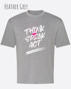 Heavyweight Oversized T-Shirt – AWDis 240 T – Unisex - aheather grey - design think speak act