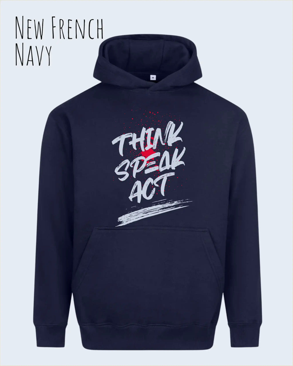 unisex streetwear hoodie new French navy im oversize fit mit design think speak act