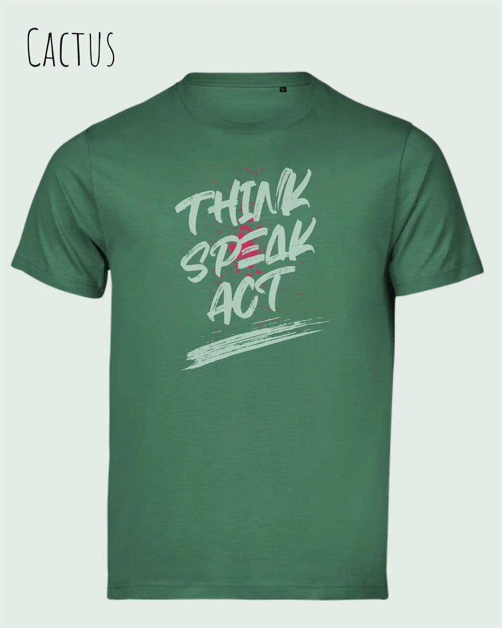 Bio-Baumwolle T-Shirt – Tee Jays Urban Luxury Tee 1150 – Unisex - farbe cactus - design: think speak act