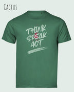 Bio-Baumwolle T-Shirt – Tee Jays Urban Luxury Tee 1150 – Unisex - farbe cactus - design: think speak act