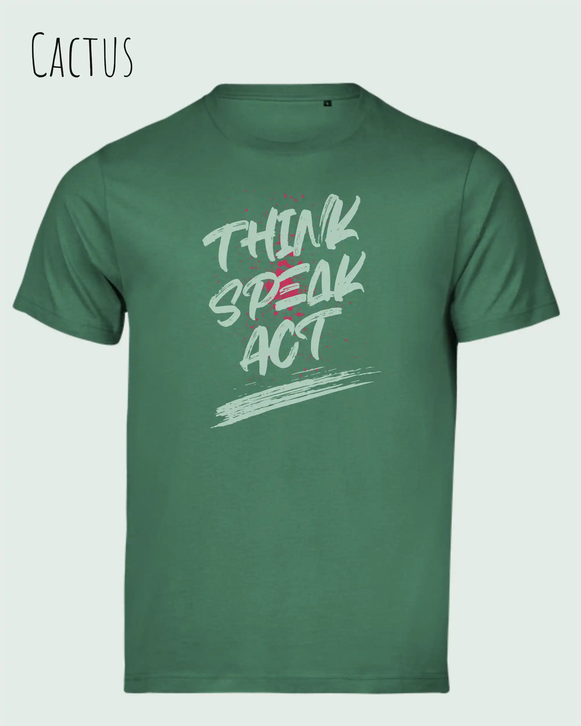 Bio-Baumwolle T-Shirt – Tee Jays Urban Luxury Tee 1150 – Unisex - farbe cactus - design: think speak act