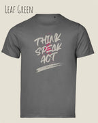 Bio-Baumwolle T-Shirt – Tee Jays Urban Luxury Tee 1150 – Unisex - farbe leaf green - design: think speak act