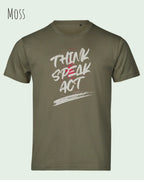 Bio-Baumwolle T-Shirt – Tee Jays Urban Luxury Tee 1150 – Unisex - farbe moss - design: think speak act