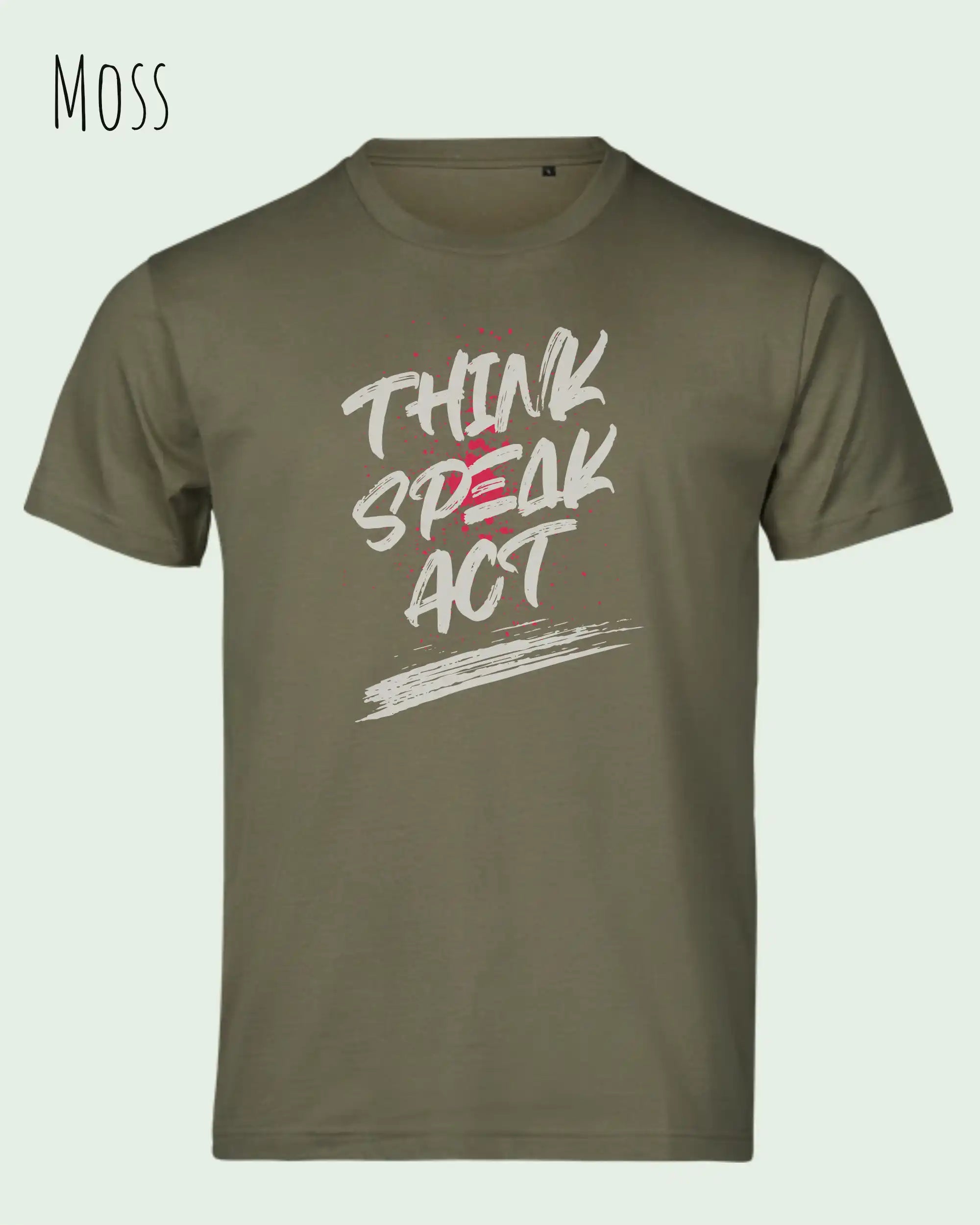 Bio-Baumwolle T-Shirt – Tee Jays Urban Luxury Tee 1150 – Unisex - farbe moss - design: think speak act