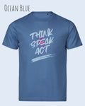 Bio-Baumwolle T-Shirt – Tee Jays Urban Luxury Tee 1150 – Unisex - farbe ocean blue - design: think speak act