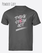 Bio-Baumwolle T-Shirt – Tee Jays Urban Luxury Tee 1150 – Unisex - farbe powder grey - design: think speak act