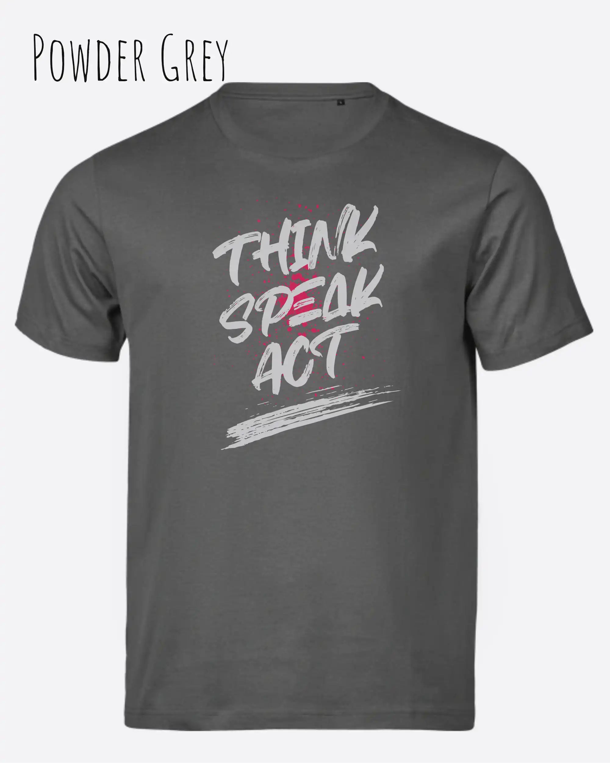 Bio-Baumwolle T-Shirt – Tee Jays Urban Luxury Tee 1150 – Unisex - farbe powder grey - design: think speak act