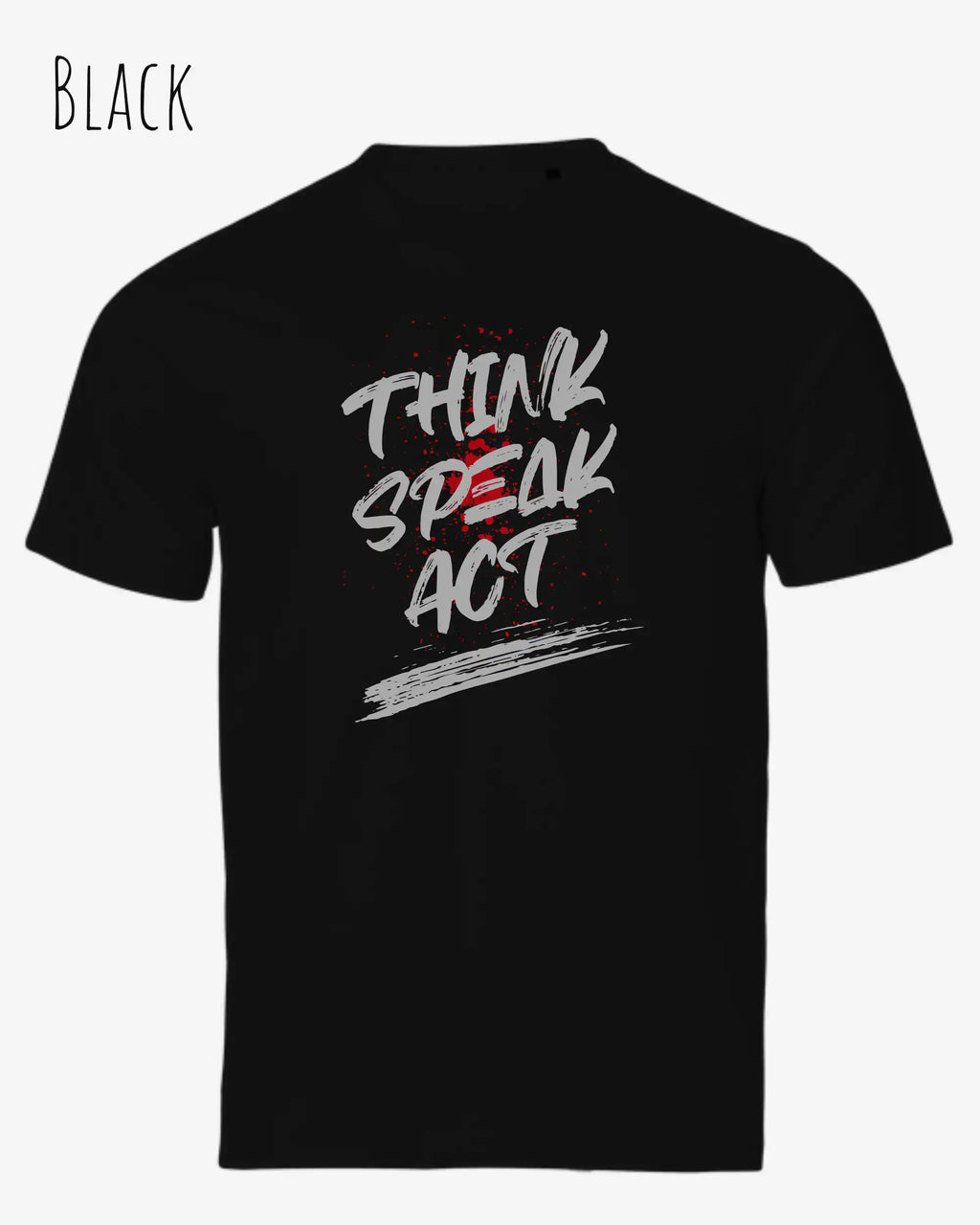 Bio-Baumwolle T-Shirt – Tee Jays Urban Luxury Tee 1150 – Unisex - farbe black - design: think speak act