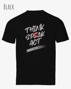 Bio-Baumwolle T-Shirt – Tee Jays Urban Luxury Tee 1150 – Unisex - farbe black - design: think speak act