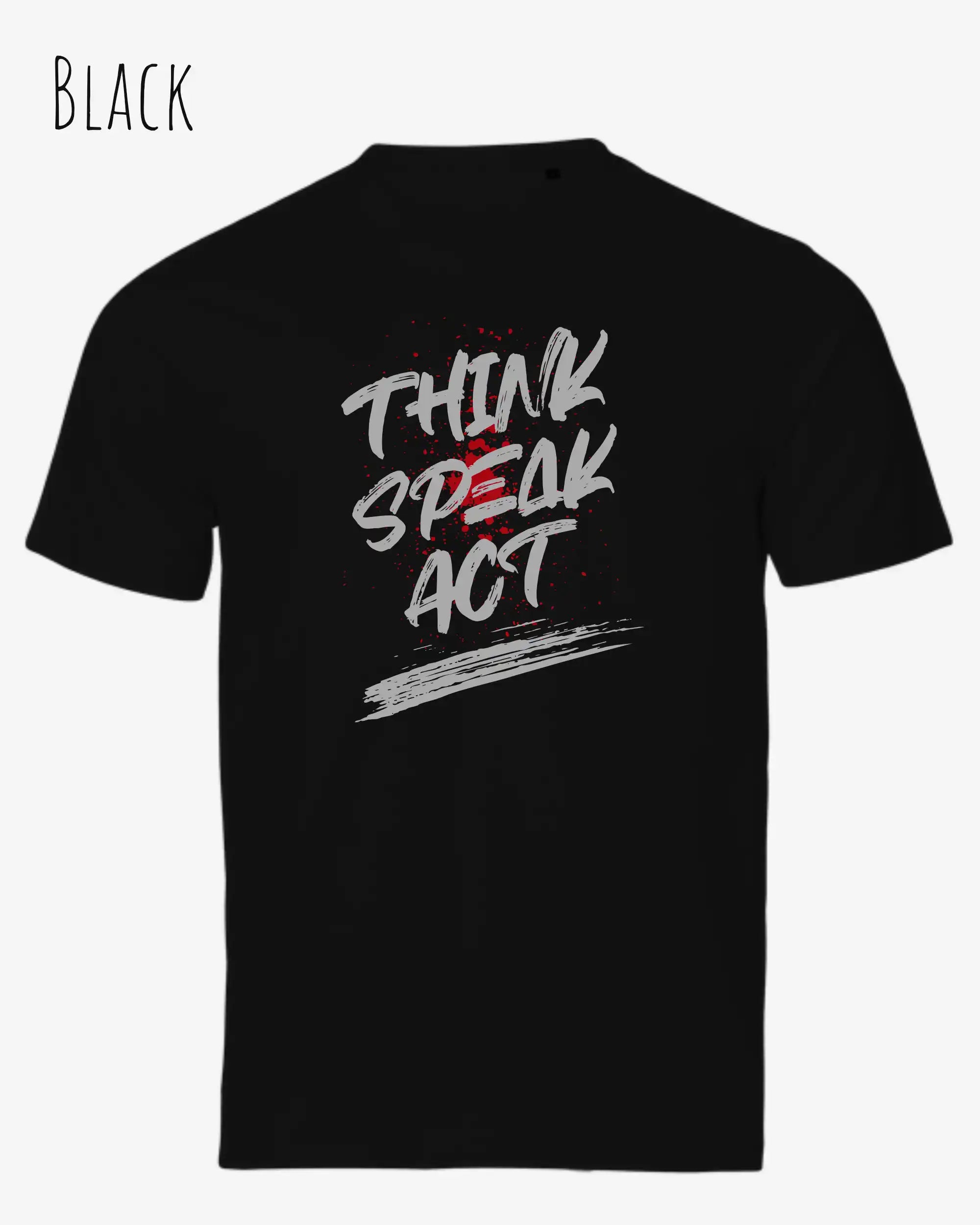Bio-Baumwolle T-Shirt – Tee Jays Urban Luxury Tee 1150 – Unisex - farbe black - design: think speak act
