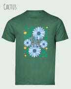 die abbildung zeigt das design-t-shirt aus zertifizierter Bio-Baumwolle Tee Jays Urban Luxury Tee 1150in der farbe cactus mit dem motiv wild and free im modernisierten boho-style.