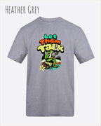 Die Abbildung beinhaltet ein T-Shirt AWDis 180 T in der Farbe heather grey und mit dem Design let them talk.
