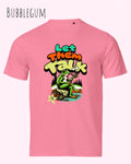 die abbildug´ng zeigt das Tee Jays Urban Luxury Tee 1150 Design-T-Shirt in der farbe bubblegum mit dem humorvollen Motiv "Let them talk" 
