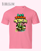 die abbildug´ng zeigt das Tee Jays Urban Luxury Tee 1150 Design-T-Shirt in der farbe bubblegum mit dem humorvollen Motiv "Let them talk" 