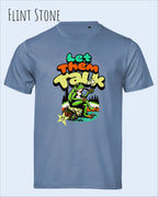 die abbildug´ng zeigt das Tee Jays Urban Luxury Tee 1150 Design-T-Shirt in der farbe flint stone mit dem humorvollen Motiv "Let them talk" 