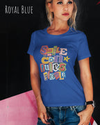 Design-T‑Shirt – Feminine Fit – SMILE CONFUSES PEOPLE – Premium-Baumwolle