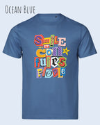 dieses bild zeigt das Design-T-Shirt Tee Jays Urban Luxury Tee 1150 in der Farbe ocean blue mit dem Motiv "Smile, it confuses people".