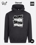 Oversized Design-Hoodie – Unisex – OVERTHINKING SOLVES NOTHING – Premium Baumwollmischung