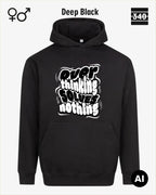 Oversized Design-Hoodie – Unisex – OVERTHINKING SOLVES NOTHING – Premium Baumwollmischung