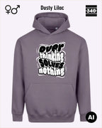 Oversized Design-Hoodie – Unisex – OVERTHINKING SOLVES NOTHING – Premium Baumwollmischung