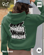 Oversized Design-Hoodie – Unisex – OVERTHINKING SOLVES NOTHING – Premium Baumwollmischung