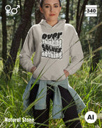 Oversized Design-Hoodie – Unisex – OVERTHINKING SOLVES NOTHING – Premium Baumwollmischung